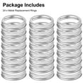 thumbnail image 3 of BKSDUEH Mason Jar Replacement Metal Rings, 24Pcs 70mm Regular Mouth Rustproof Screw Bands, Tinplate Rings for Canning Lid, Silver, 3 of 8