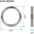 thumbnail image 5 of Luxrite 7 inch LED Flush Mount 15W 3 Color Selectable 3000K, 4000K, 5000K 900 Lumens Dimmable Round Damp Rated Brushed Nickel Trim, 5 of 7
