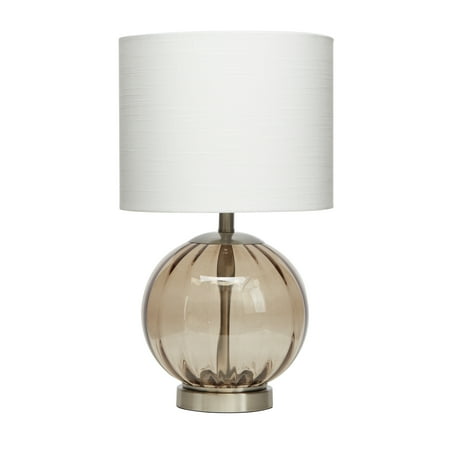 Round Glass Top Lamp Table - Better Homes & Gardens Smoke Glass Sphere Table Lamp, Brushed Nickel Finish
