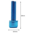thumbnail image 2 of Tornillos MTB de cabeza de perno de tallo MTB MTB MTB CABEZA MTB CON ALA AZULES 6 PCS, 2 of 6