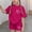 Hot Pink, variant on Fnooota Girls Summer Outfit Sets, Short Sleeve Summer 2 Piece Casual Kids Clothing Sets Beige Size 14-16