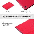 thumbnail image 6 of for Samsung Galaxy Tab A7 Lite 8.7 Inch 2021 Model (SM-T220/T225/T227) Case, Embossed Cat & Tree PU Leather Retro Shockproof Magnetic Clasp Wallet Card Slots Folio Kickstand Cover, Red, 6 of 6