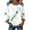 White, variant on St Patrick's Day Sweatshirt for Women, Irish Shamrock Print Funny Graphic Pullover, Long Sleeve Crewneck Patchwork Casual Top, St Patty's Gift(Black,L)