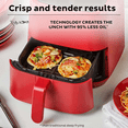 thumbnail image 6 of 2 QT Mini Air Fryer with 4-in-1 Functionality for Air Frying Baking Roasting and Reheating Red, 6 of 6