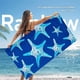 thumbnail image 4 of turquoise 1 toalla de playa estampada de felpa de doble cara con Toalla de baño para natación para adultos de fibra ultrafina transfronteriza, terciopelo seco de doble cara, 4 of 4