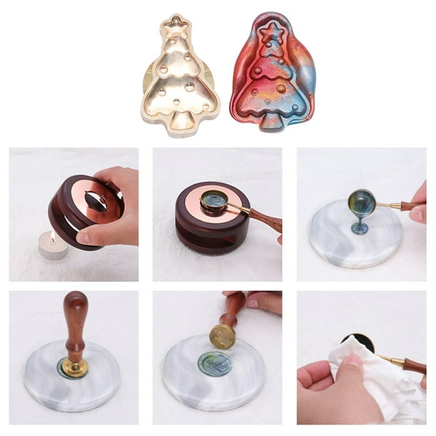 Estampilla Cabeza de cobre de forma especial Cabeza de cera de esmalte vintage clásico para regalo (47) Likrtyny Libre de BPA