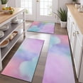 thumbnail image 2 of Dreamy Pastel Sky Kitchen Rugs Sets Of 3,Kitchen Runner Rugs Non Skid Washable,Decorative Kitchen Floor Mats for Kitchen,Sink,Laundry,17"x30"+ 17"x47" + 17"x59", 2 of 6