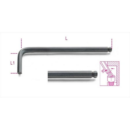 

Beta Tools 000960965 96BP 4 mm. Burnished Ball Head Hexagon Key Wrenches