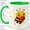 Green, variant on Apple Bee Accent Mug, 11oz Ceramic Coffee Cup for Bee Lovers