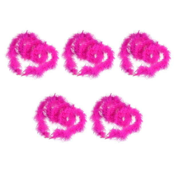 Inteprter 5 piezas de plumas de Navidad cinta colorida árbol de Navidad Plume ropa tela DIY hogar boda fiesta decoración Decoración del hogar Púrpura