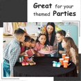 thumbnail image 4 of High Quality Disposable Round Black Plastic Tablecloth - 83*83inch Round Plastic Tablecloth - Black Color - For Indoor or Outdoor. Perfect for parties, 4 of 5