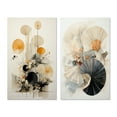 thumbnail image 2 of Designart "Seashell Sumi Asian Painting X" Asian Art Wall Art Set Of 2 - Yellow People Wall Decor Set Of 2, 2 of 7
