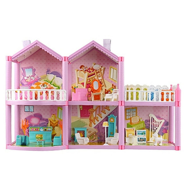 Maison de Rêve pour Poupée Bricolage : Grande Maison de Poupée Jouet de Construction Villa Kit de Maison de Poupée pour Filles