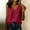 Red, variant on ClodeEU Women's Linen Blend V Neck Pleated Sleeveless Tank Top, Solid Color Casual Blouse Khaki,Women's Plus L