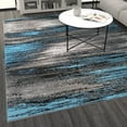 thumbnail image 3 of Masada Rugs Modern Contemporary Area Rug, Blue Grey Black (8 Feet X 10 Feet), 3 of 6