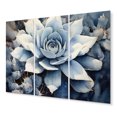 thumbnail image 2 of Designart "Minimal Collage of Blue and White Cacti I" Floral Metal Wall Décor Set, 2 of 5