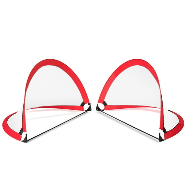 2Set 4ft Pop Up Soccer Goal Nets Play Training Net Outdoor W/Case