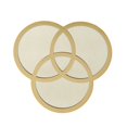 thumbnail image 5 of SEI Furniture Shirland Metal-Glass Geometric Accent Table in Gold-Clear, 5 of 5