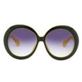 thumbnail image 2 of Gafas de terre con vintage para mujer 90 80 Gafas tamaño con montura de plástico Gafas de terre para Lente gris degradado marco negro amarillo BLESIY Gafas de sol retro de mujer, 2 of 8