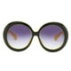 thumbnail image 2 of Gafas de terre para mujer, Retro, Vintage, de gran tamaño, protección , gafas de protección para exteriores Lente gris degradado marco negro amarillo Salvador Gafas de sol retro de mujer, 2 of 10