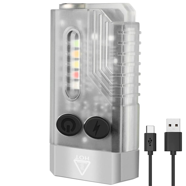 Linterna EDC pequeña y potente, LED recargable de 1000 lúmenes y súper ...