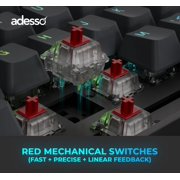 Adesso EASYTOUCH1300 Mechanical Gaming Keyboard Wired/Wireless/Bluetooth