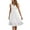White, variant on Asklazy Women's Round Neck Summer Sundresses Casual Pleated Ruffle Hem Knee Length Sleeveless Tank Dress with Pockets,US Size,L,Black