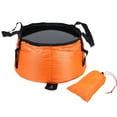thumbnail image 2 of Outdoor Folding Portable Water Basin, Travel Camping Wash Bucket, Hotel Face Foot Hand Wash Basin, Compact Water Container with Storage Bag, Orange, 2 of 5