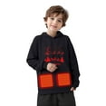thumbnail image 2 of Sudadera con capucha para niñas y niños, con estampado navideño de invierno, con control de temperatura de tres velocidades, ropa calefactora, sudadera con capucha para niñas, 2 of 9
