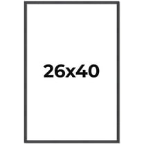 26x40 Rustic Brown Real Wood Picture Frame Width 0.75 inches | Interior Frame Depth 0.5 inches |