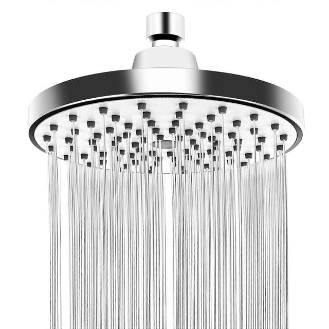 Shower Head 6 Inch Anti-Leak Anti-Clog Fixed Rain Showerhead Rainfall Relaxation and Spa for High Wa