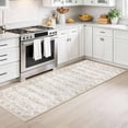 thumbnail image 2 of Washable Runner Rug 2x6 ft Non-Slip Soft Low-Profile Microfiber Farmhouse Distressed Floral Rug for Kitchen, Entryway, Hallway, Laundry, Bedroom, 2 of 6