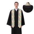 thumbnail image 4 of Haiem Racket and Tennis Ball Pattern Graduation Stole 2024 | Premium Satin Sash for Graduation Ceremony, 4 of 7