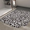 thumbnail image 3 of Black White Cow Luxury Flannel Bathroom Mats 16x24, Extra Soft and Absorbent Non-Slip Shower Rug for Bathroom Floor, 3 of 8