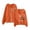 Orange, variant on Bovemsi Sweatshirt for Women Fashionable Casual Solid Color Zipper Inner Pocket Rabobs Sleeve Zip Up Hoodie