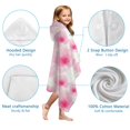 thumbnail image 7 of Pioneer Flower Floral Print Pattern Hooded Bath Towel，60"x35" for Ages 3 To 12 Kids, Quick Dry Lightweight Soft Microfiber Hood Beach Towel Cover Up for Kids, 7 of 7