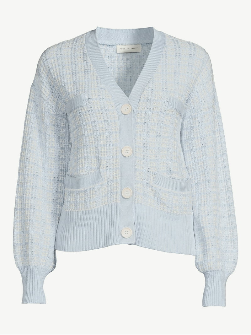 【 VINTAGE 】 Classic Tweed Knit Cardigan Classic Tweed Knit Cardigan With Button Closure - AIR SPACE