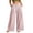 Pink, variant on Ozmmyan Womens Wide Leg Sweatpants Zipper Button Pockets Elastic Waist Casual Loose Fit Lounge Pants for Winter