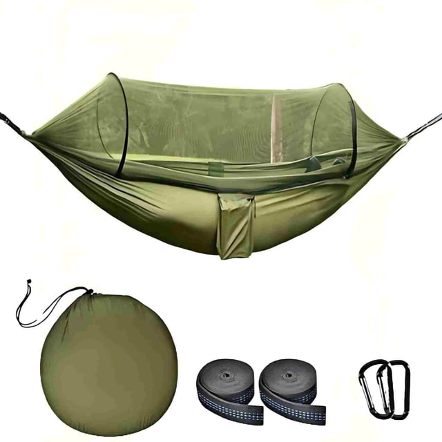 Hamaca de Camping FIRINER con Mosquitera color Verde Armado