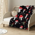 thumbnail image 2 of HENGT  Cute Mushrooms Plush Throw Blanket Red Mushrooms Sherpa Blanket Natural Wild Fungus Throw Blanket Botanical Fuzzy Blanket for Kids Boys Girls, 2 of 6