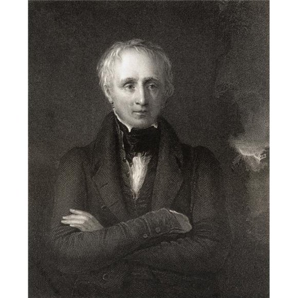 Posterazzi DPI1861341LARGE William Wordsworth 1770 à 1850 Poète Anglais Gravé par J Cochran après W Boxall du Livre National Portrait Galler Affiche Impression, 26 x 32
