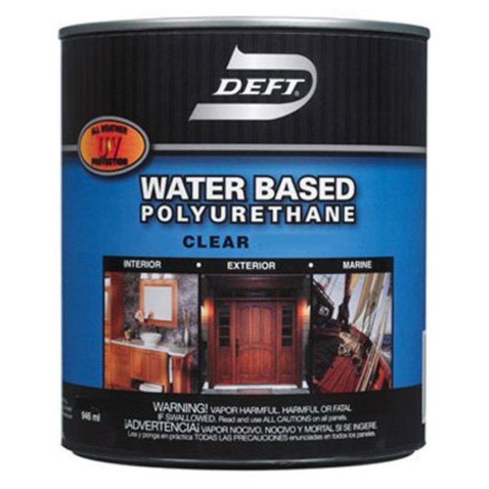 Deft Interior Exterior WaterBased Polyurethane Clear Satin Finish