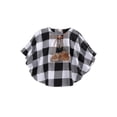 thumbnail image 1 of Okbabeha Baby Girl Plaid Outwear Cloak Clothes Children Windproof Christmas Pullover, 1 of 6