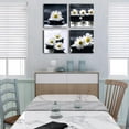 Black and White Wall Art Zen Décor Canvas Print Daisy Poster Painting