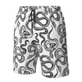 thumbnail image 5 of Naloa Hand Drawn Snake Men's Beach Shorts, Surfing shorts, Swim trunks, Quick Dry Swim Trunks for Surfing Beach Fun - X-Large, 5 of 9
