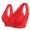 Red, variant on WREESH Bra Full-Figure Bra Women Solid Color Large Lace Front Button Bra Wide Shoulder Strap Style Underwire Breathable Plus Size Bra Push-Up Lace Bra Underwear Beige