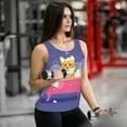 thumbnail image 4 of Vsdgher Dog Washes in a Bath Print Tank Top Sports Vest Bra for Women Sports ,Performance Stretchy Quick Dry Sports Workout Running Top Vest with Removable Pads, 4 of 8