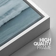 thumbnail image 4 of PixonSign Framed Wall Art Set Wide Angle Rushing Ocean Waves and Surfers Nature Wilderness Photography Modern Chic Scenic Modern Art for Living Room, Bedroom, Office - 24"x36"x3 White, 4 of 5