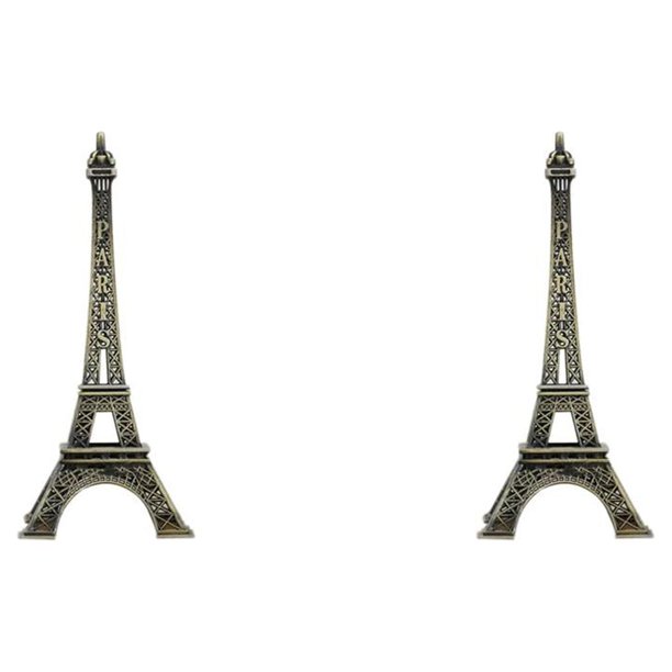 Advancent Vintage Style Tower Model Keychain Backpack Bag Festival Birthday Shoulder Decoration Ornament Keyring Alloy Hanging 10cm 2Conjunto