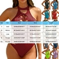 thumbnail image 3 of Ailaofu Womens Crisscross One Piece Swimsuit Slimming Modest Bathing Suits Tommy Control Monokini Swimwear, 3 of 5